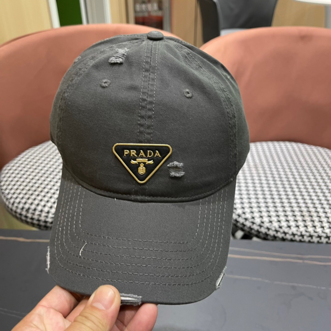 💛【普拉达】春夏2025新款棒球帽，新款出货超好搭配，赶紧入手！