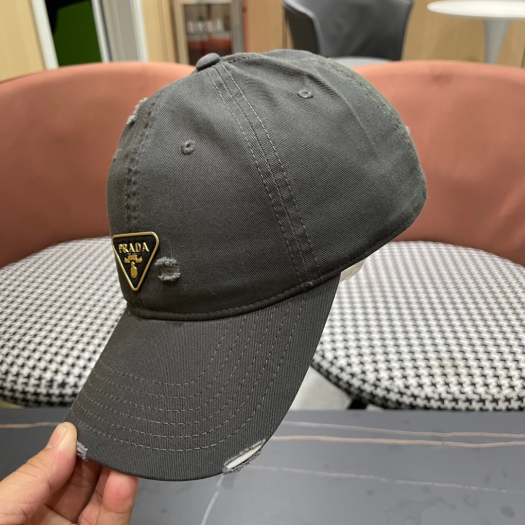 💛【普拉达】春夏2025新款棒球帽，新款出货超好搭配，赶紧入手！