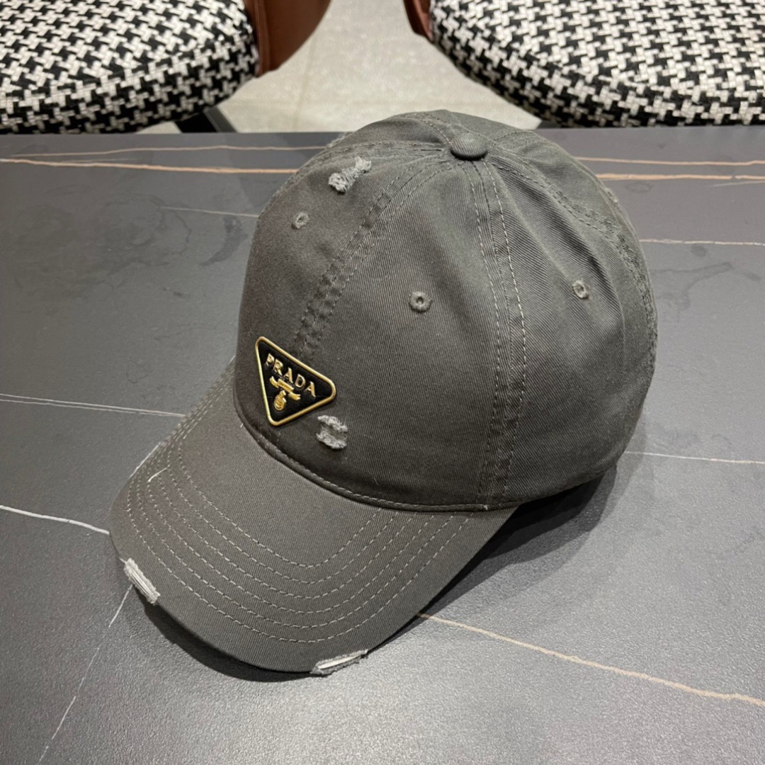 💛【普拉达】春夏2025新款棒球帽，新款出货超好搭配，赶紧入手！
