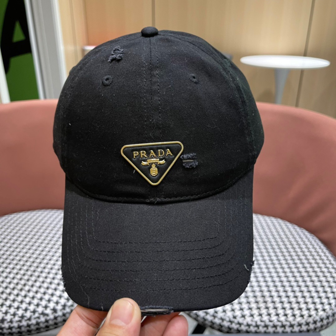 💛【普拉达】春夏2025新款棒球帽，新款出货超好搭配，赶紧入手！