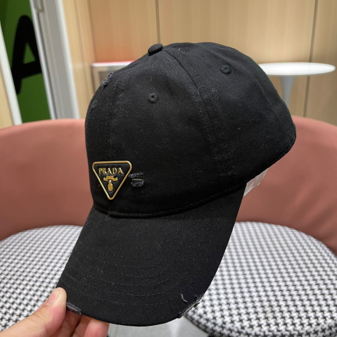 💛【普拉达】春夏2025新款棒球帽，新款出货超好搭配，赶紧入手！