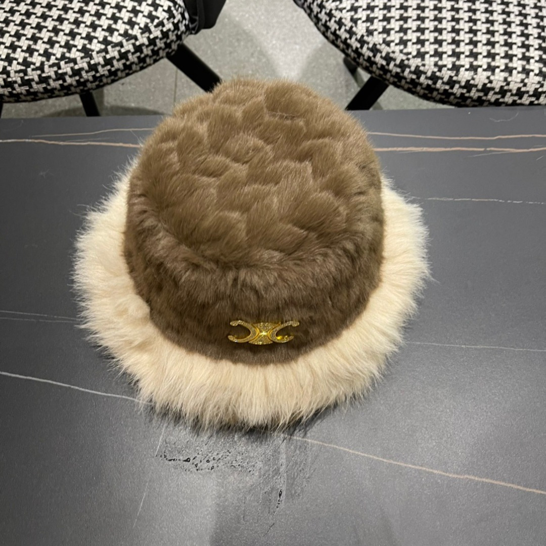 CELINE赛琳 简约秋冬款毛绒绒渔夫帽🧢日韩风格，随便搭配都超好看！出门旅游，绝对要入手的一款