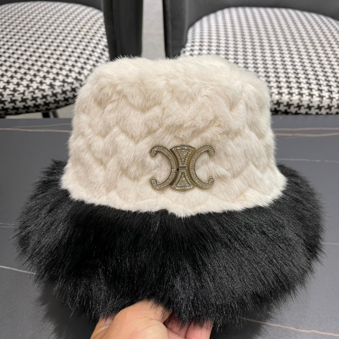 CELINE赛琳 简约秋冬款毛绒绒渔夫帽🧢日韩风格，随便搭配都超好看！出门旅游，绝对要入手的一款