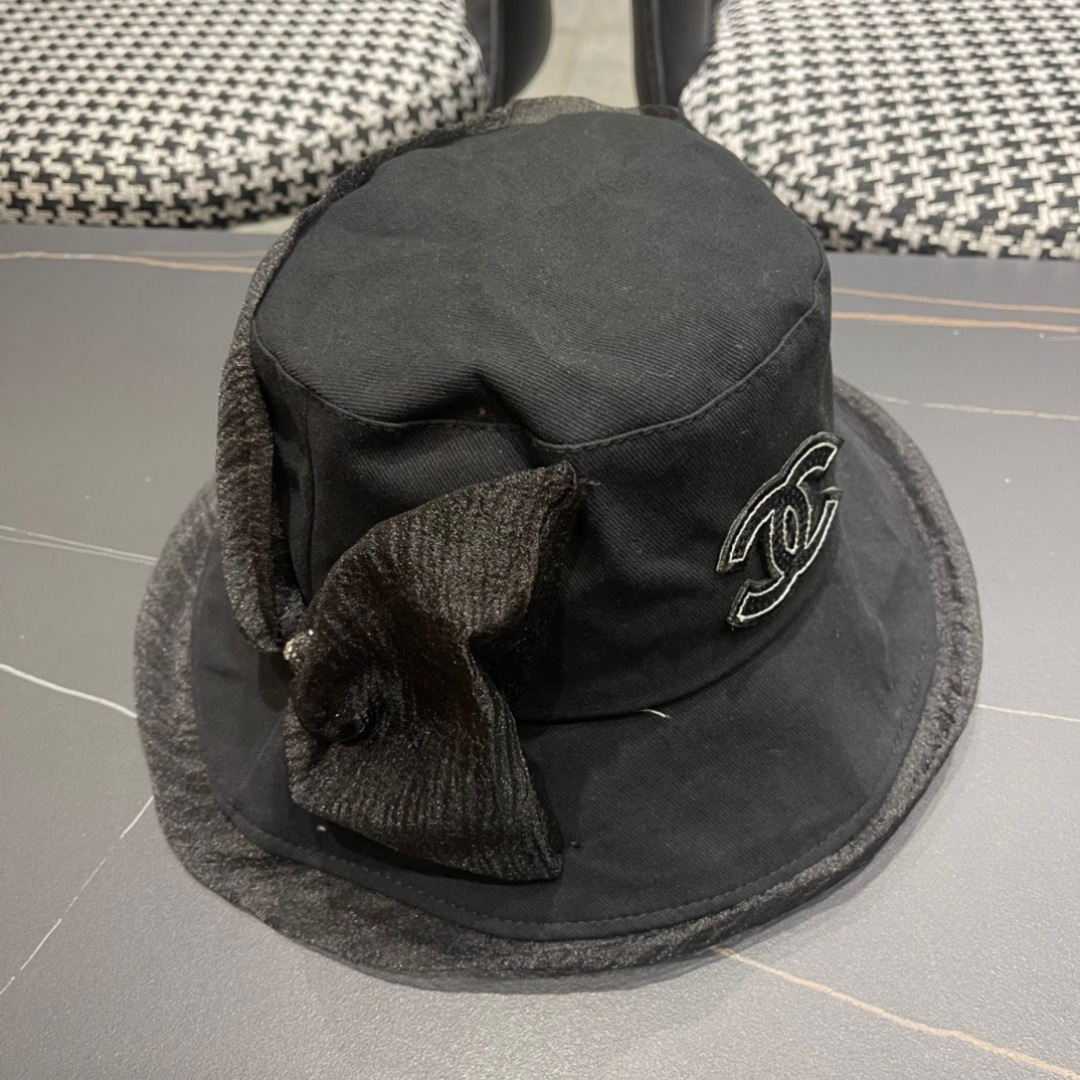  Chanel香奈儿 防晒帽女夏季遮脸防紫外线太阳帽大帽檐渔夫帽夏天遮阳帽子