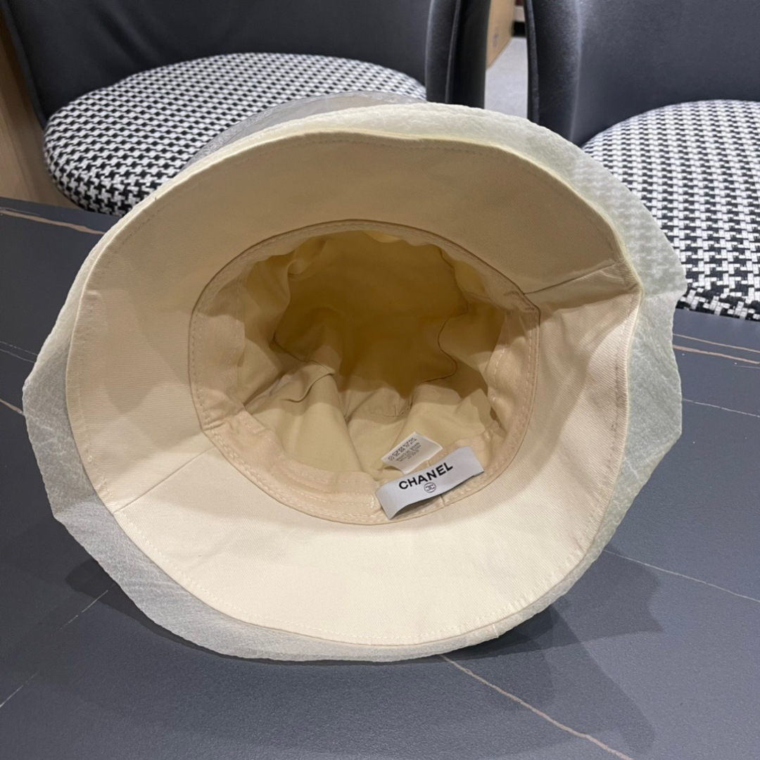  Chanel香奈儿 防晒帽女夏季遮脸防紫外线太阳帽大帽檐渔夫帽夏天遮阳帽子