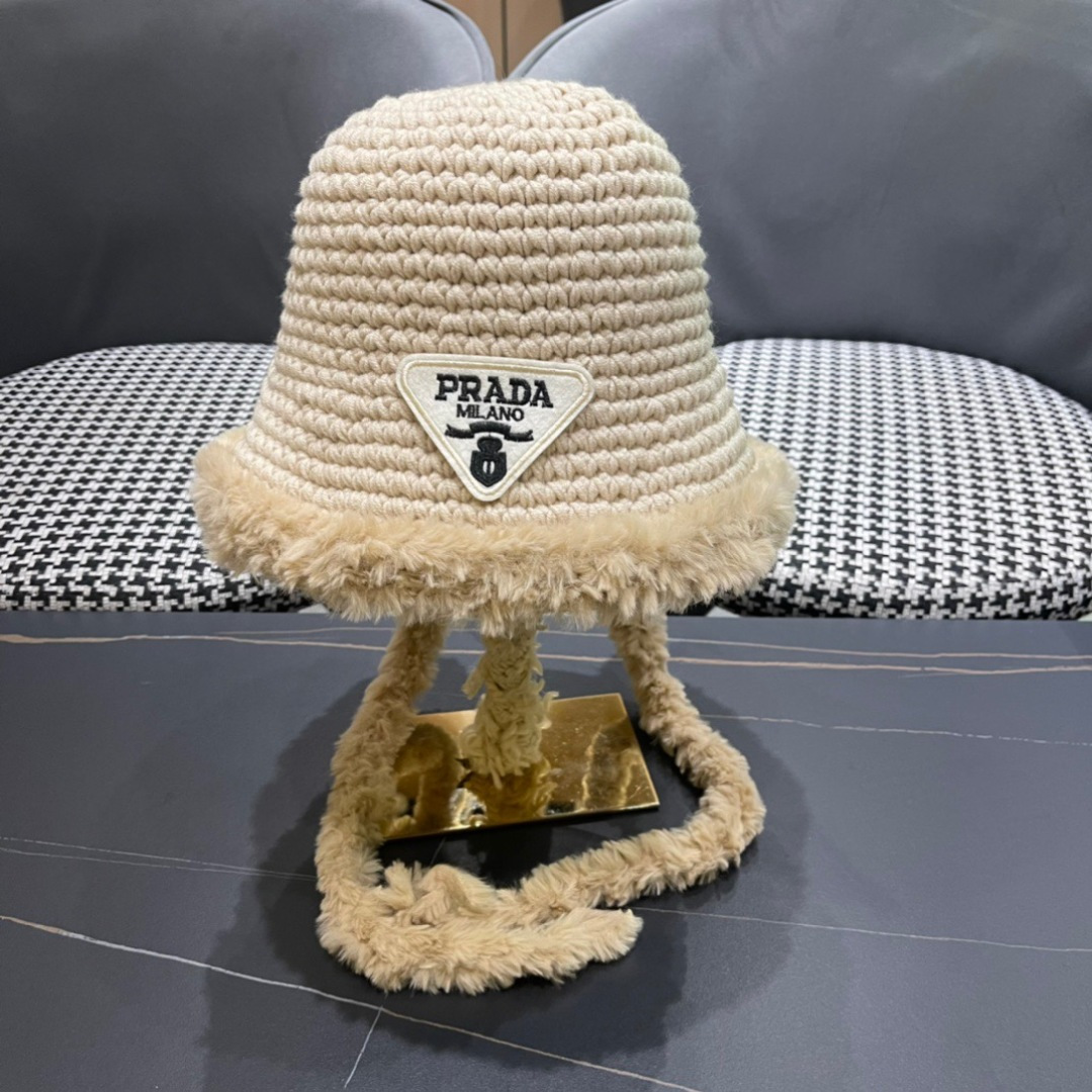 NO:220378,.PRADA Prada knitted autumn and winter wool fisherman hat showing face small all-matched basin hat fisherman hat baseball hat knit hat, hat, prada, prada, espadrilles, hats19860909.PRADA普拉达针织秋冬毛线渔夫帽显脸小百搭盆帽帽子渔夫帽棒球帽针织帽,帽子,prada,prada,espadrilles,hats,hat