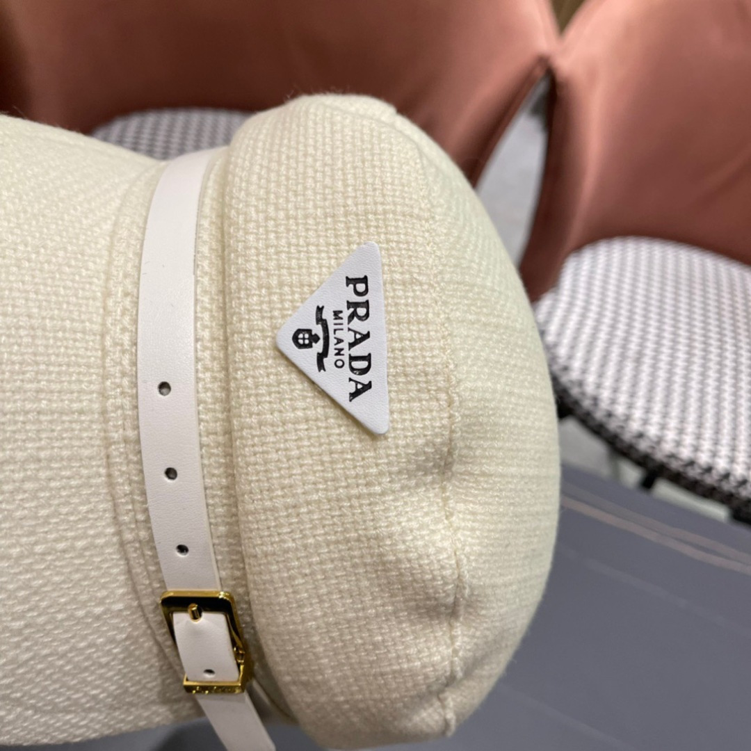 P116 Prada Korea Net, eight horned berets, scrambling a small-faced painter’s hat through the air - 图片 7