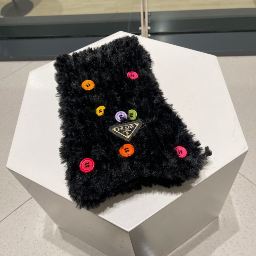 P116 Prada Prada guillotine, warm fur scarf for autumn and winter - 图片 7