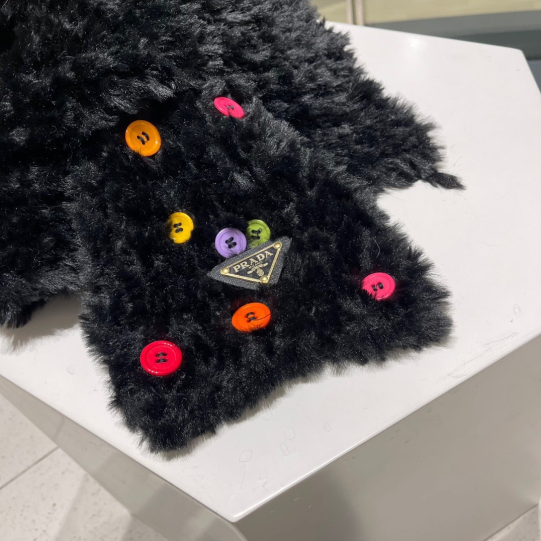 P116 Prada Prada guillotine, warm fur scarf for autumn and winter - 图片 2