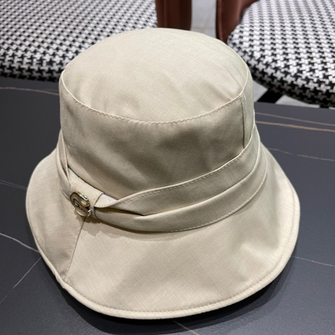  GUCCI古奇 2024新款韩版百搭遮脸防晒帽户外渔夫帽