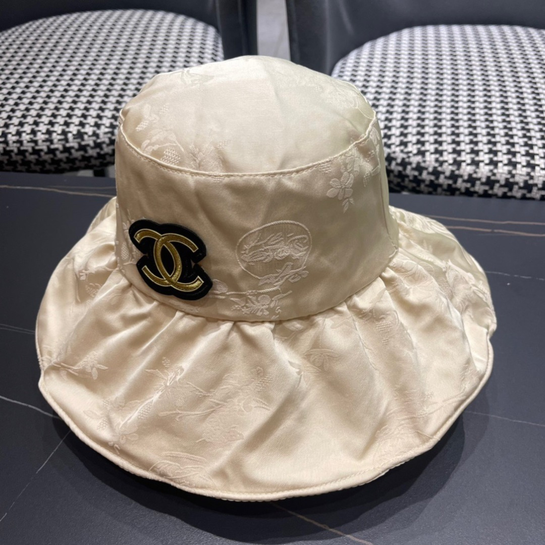  CHANEL香奈儿】2024新款韩版大帽檐渔夫帽，遮阳又超好搭配，