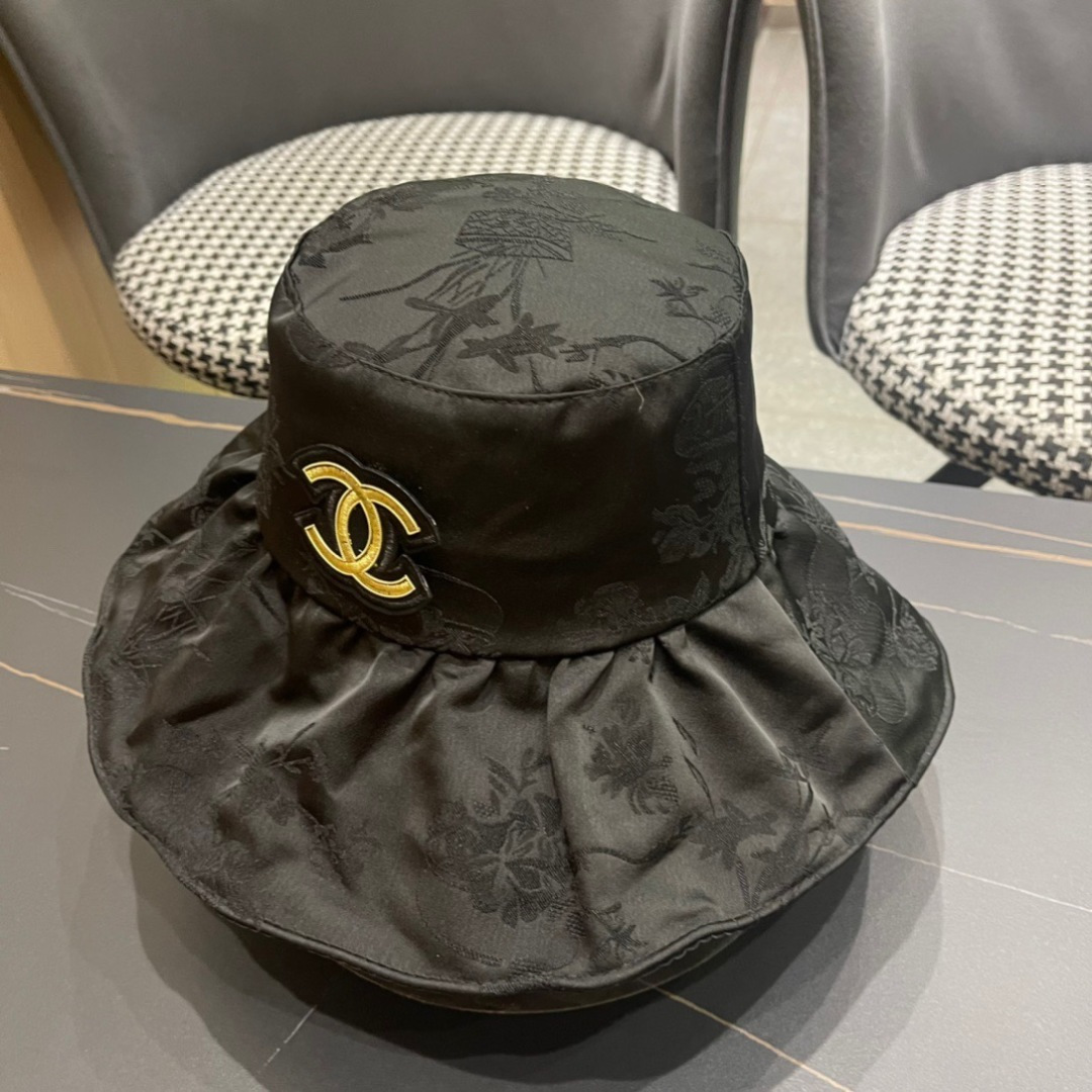  CHANEL香奈儿】2024新款韩版大帽檐渔夫帽，遮阳又超好搭配，