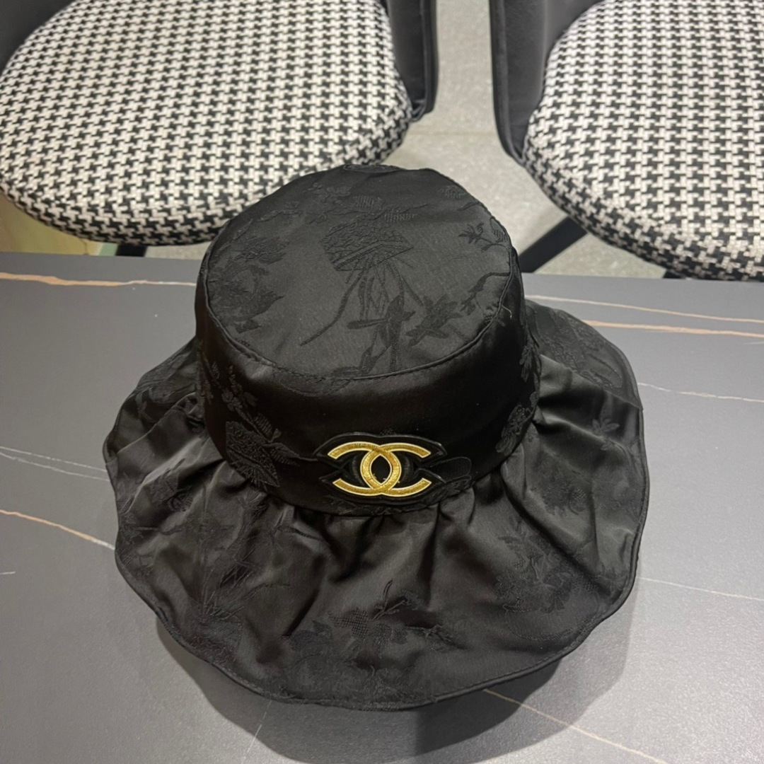  CHANEL香奈儿】2024新款韩版大帽檐渔夫帽，遮阳又超好搭配，