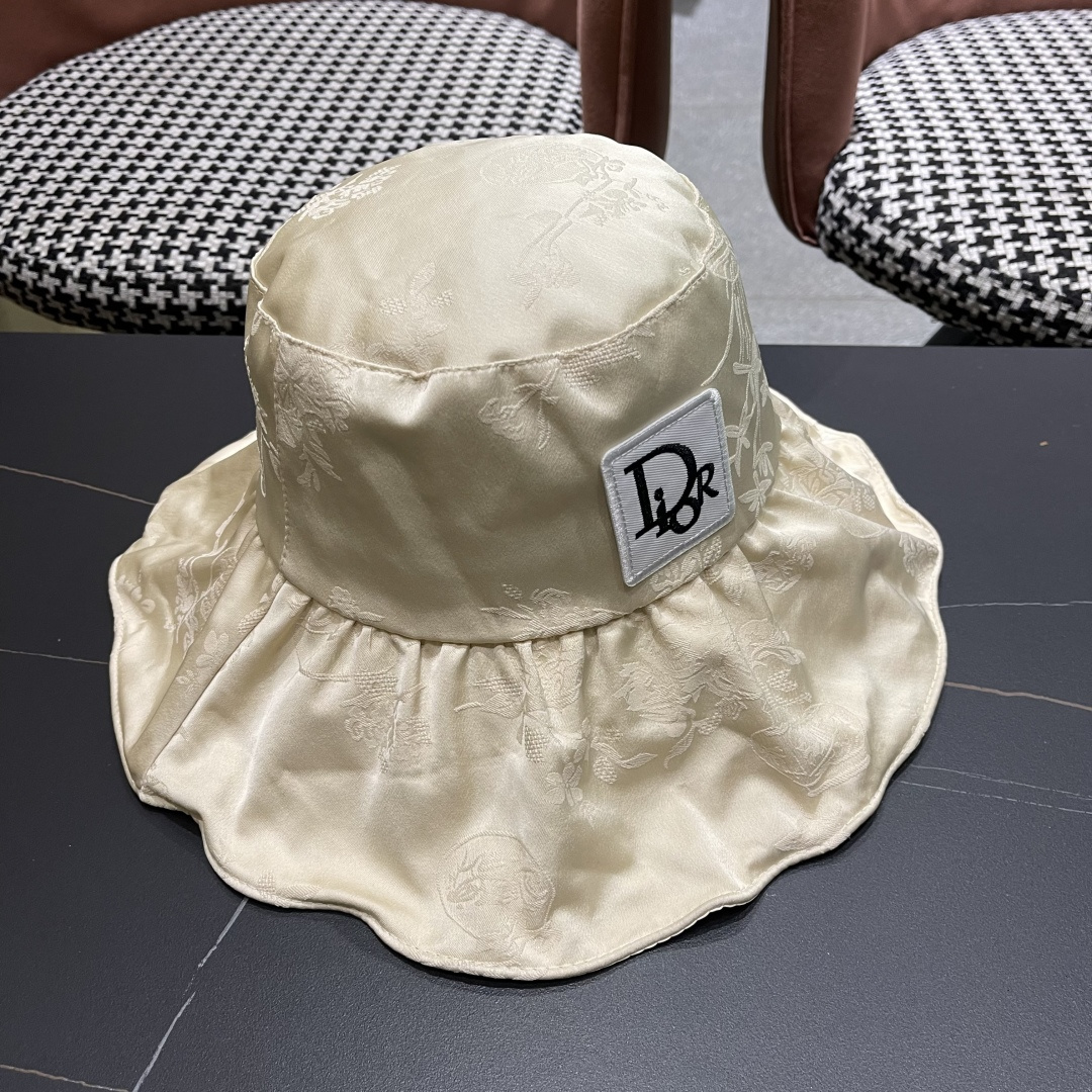  迪奥DIOR 新中式中国风立体提花女夏防晒渔夫，