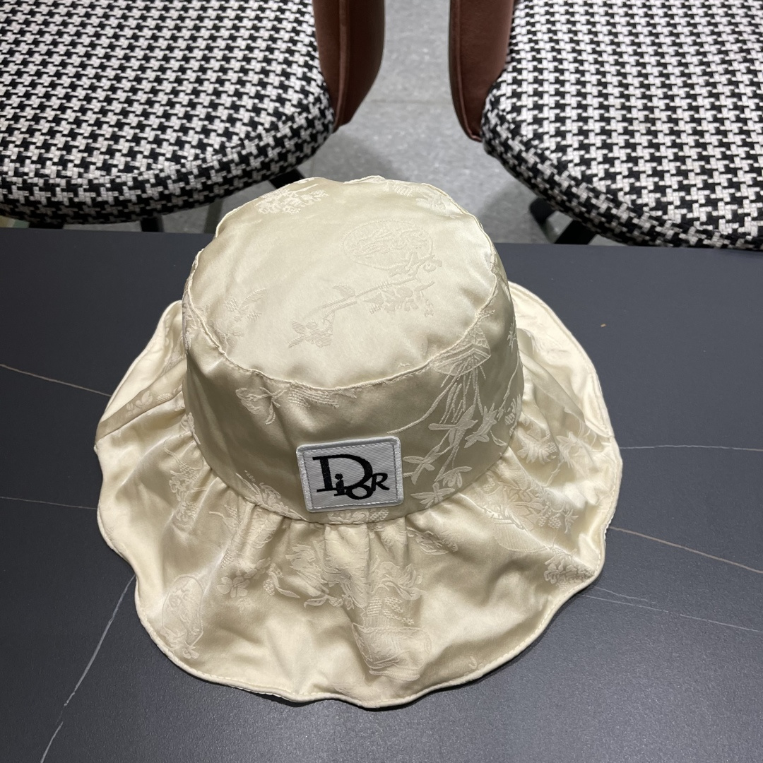  迪奥DIOR 新中式中国风立体提花女夏防晒渔夫，