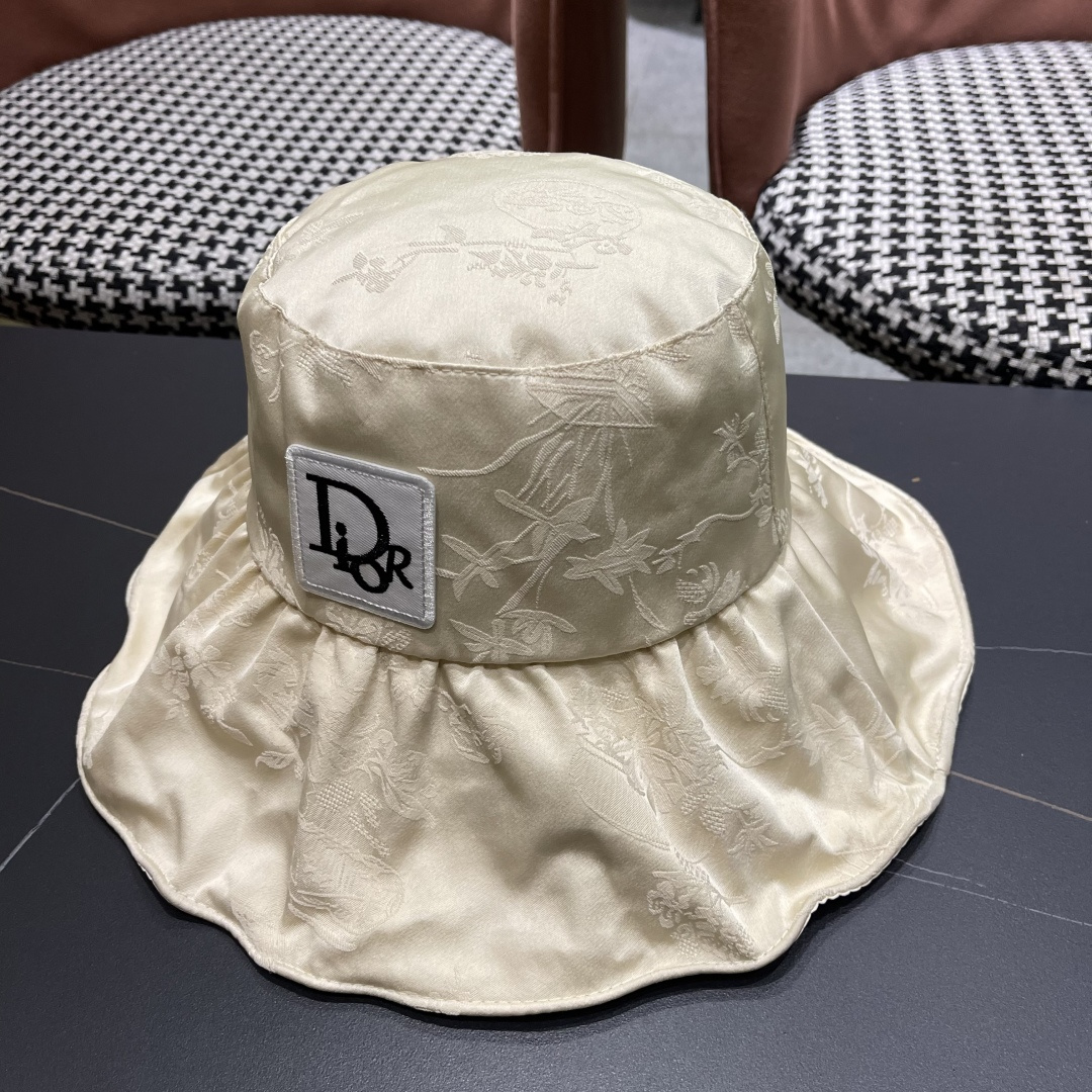  迪奥DIOR 新中式中国风立体提花女夏防晒渔夫，