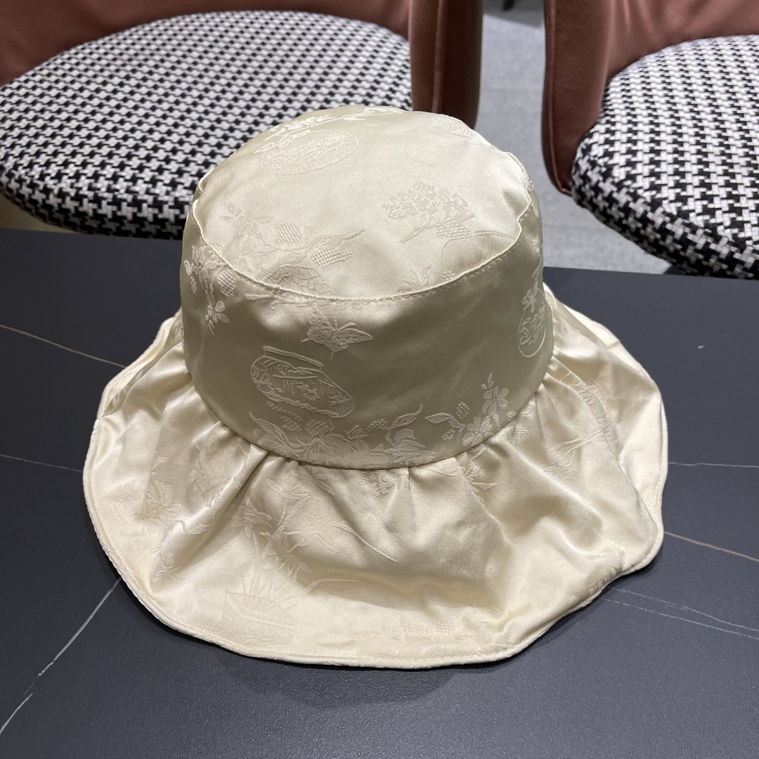  迪奥DIOR 新中式中国风立体提花女夏防晒渔夫，