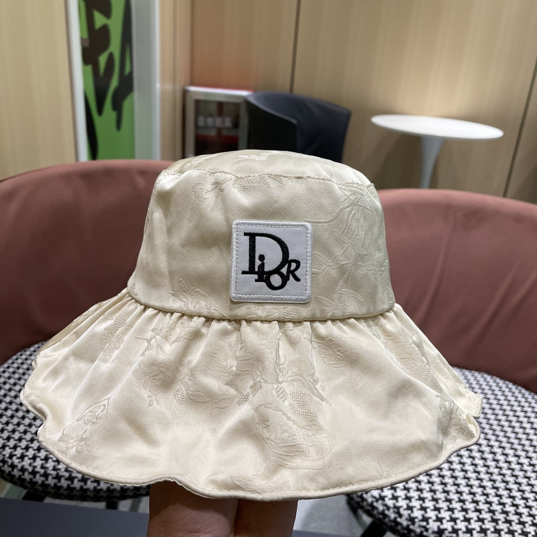  迪奥DIOR 新中式中国风立体提花女夏防晒渔夫，