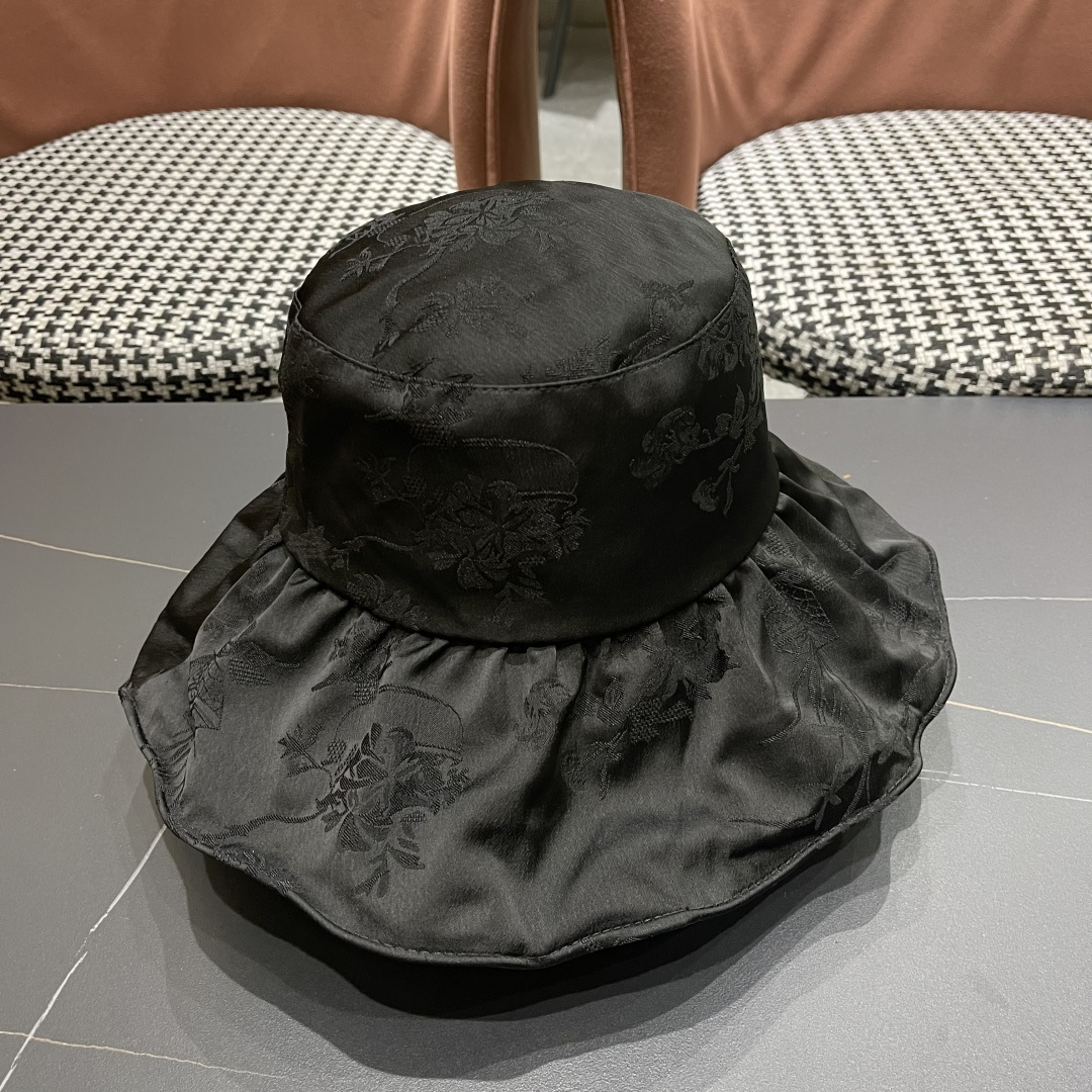  迪奥DIOR 新中式中国风立体提花女夏防晒渔夫，