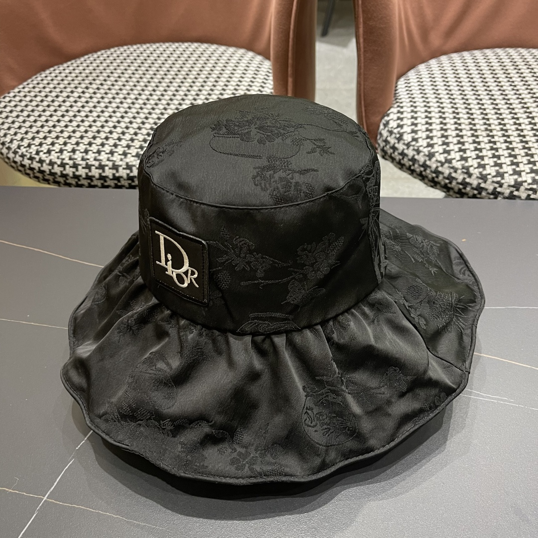  迪奥DIOR 新中式中国风立体提花女夏防晒渔夫，