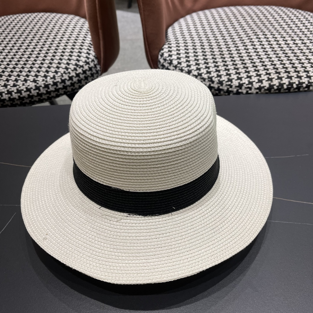 💛【CELINE赛琳】新款草编遮阳草帽盆帽🤩沙滩风，简约大方，百搭单品～出街首选，新款帽型超美腻，新品上