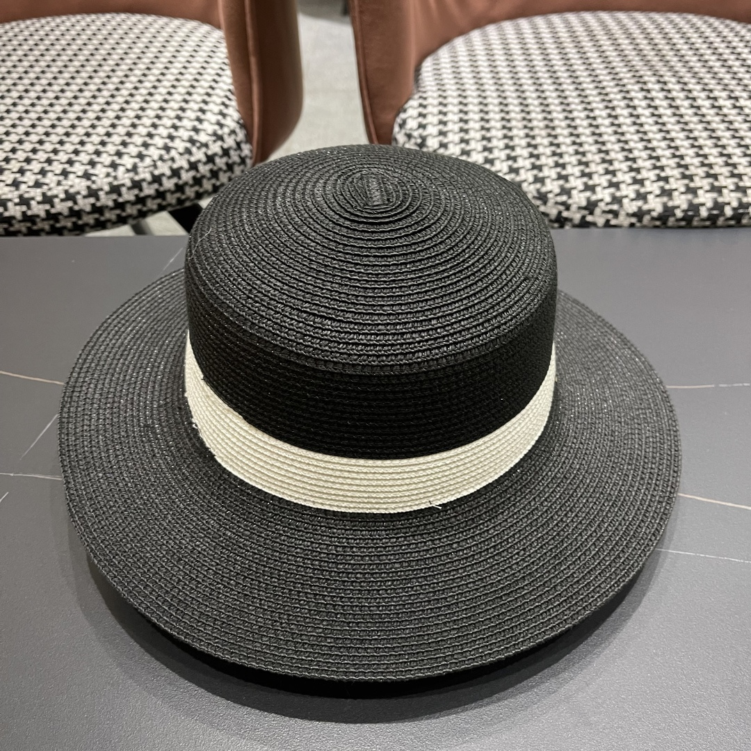 💛【CELINE赛琳】新款草编遮阳草帽盆帽🤩沙滩风，简约大方，百搭单品～出街首选，新款帽型超美腻，新品上