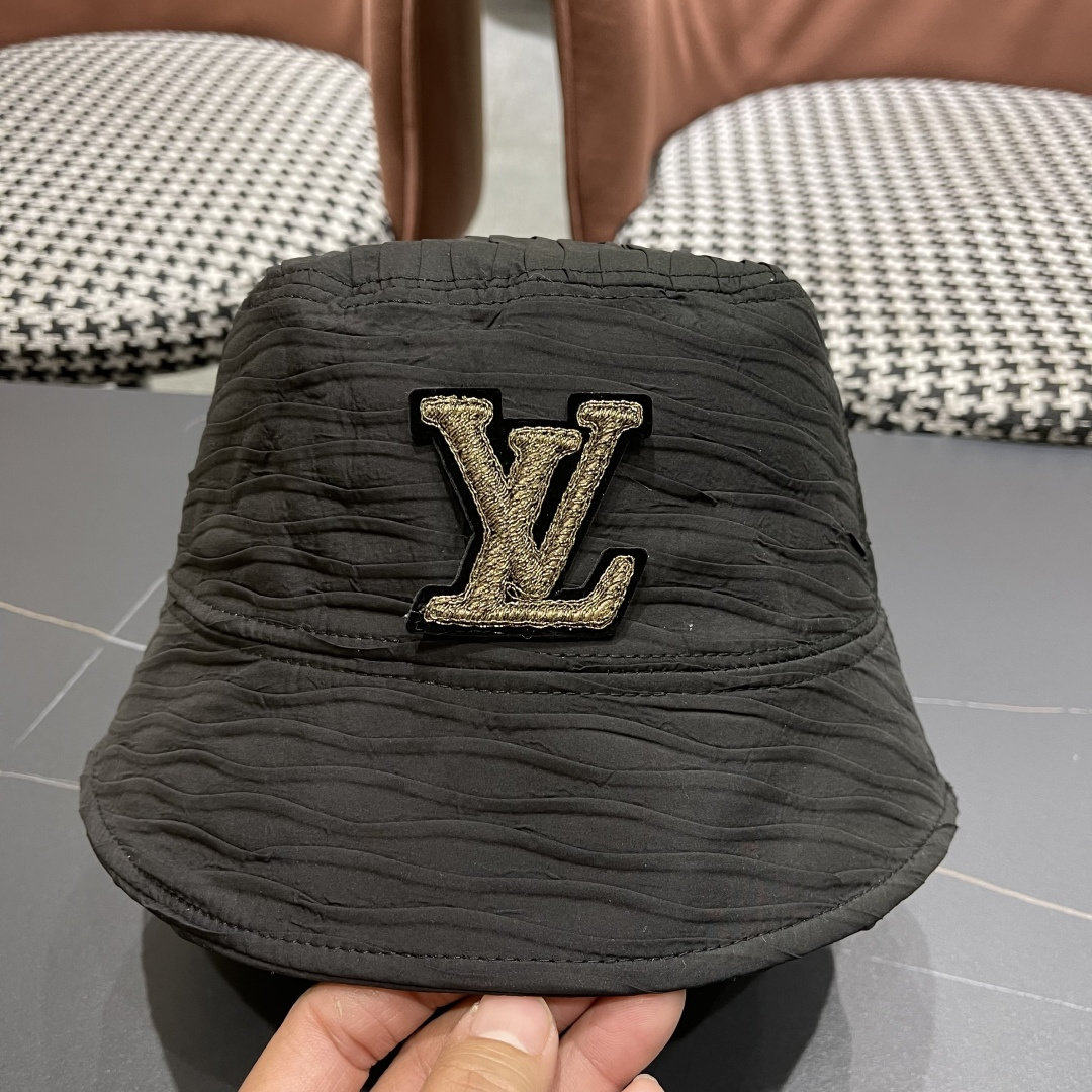  lv路易威登渔夫帽百搭盆帽显脸小防晒遮阳帽水桶帽子

