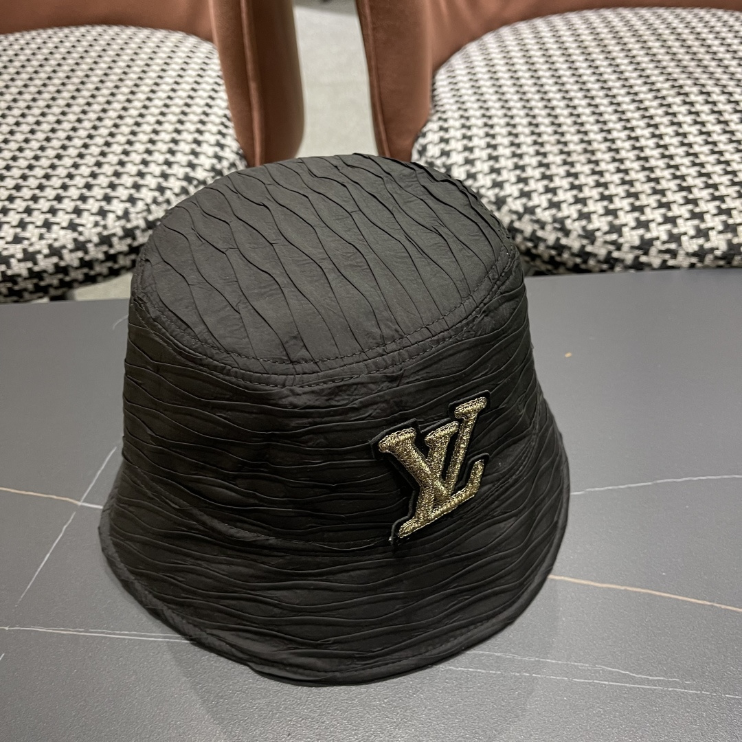  lv路易威登渔夫帽百搭盆帽显脸小防晒遮阳帽水桶帽子

