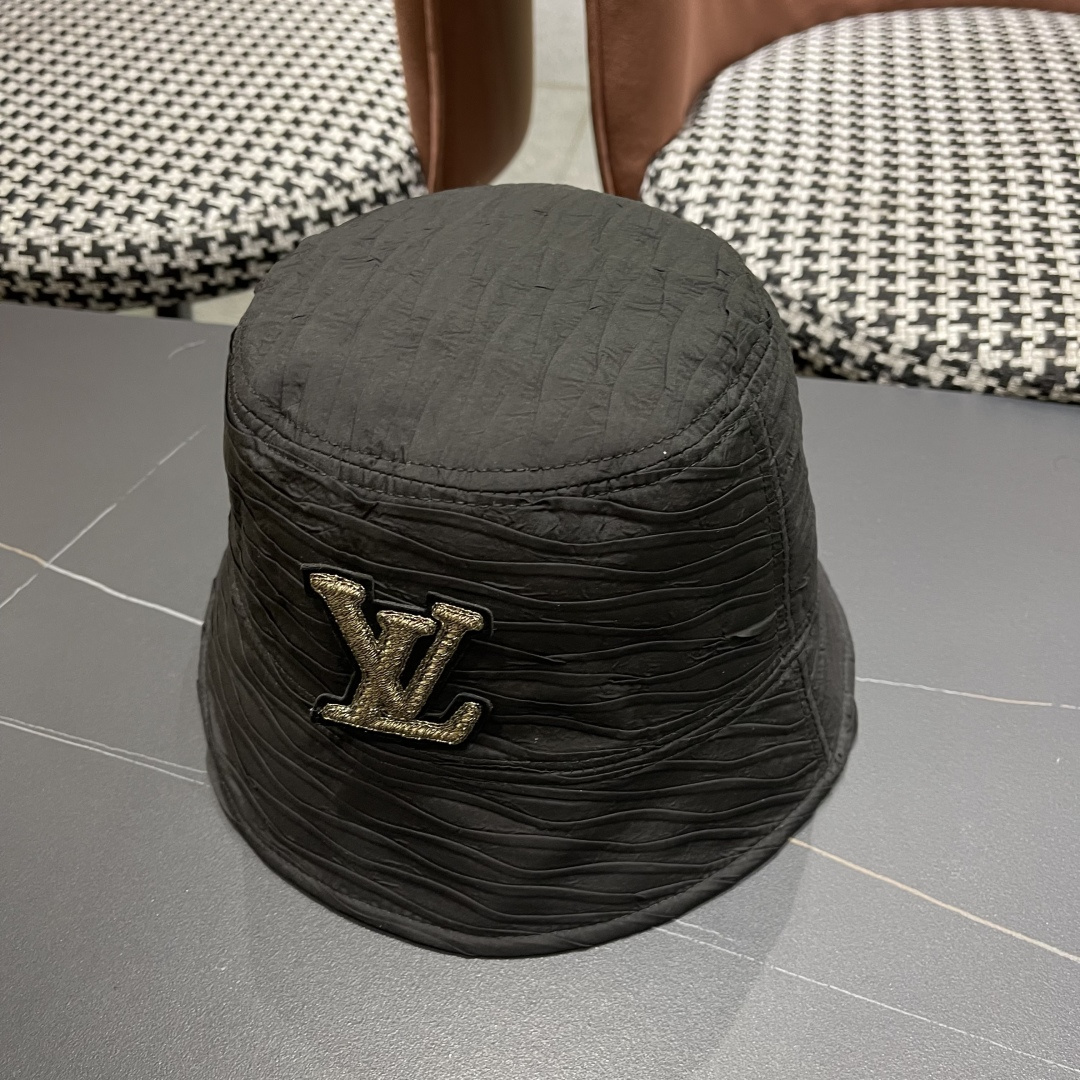  lv路易威登渔夫帽百搭盆帽显脸小防晒遮阳帽水桶帽子

