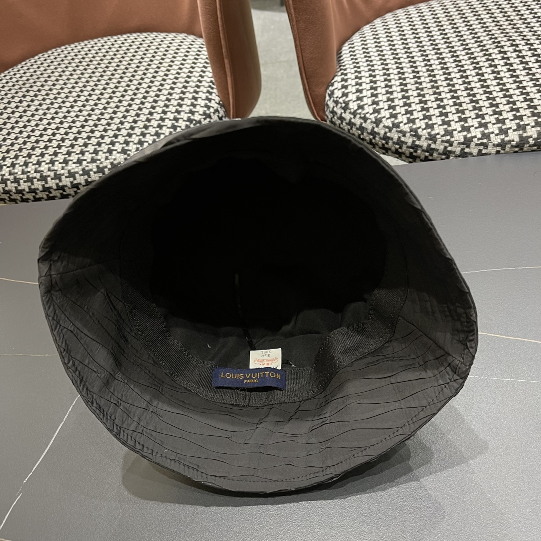  lv路易威登渔夫帽百搭盆帽显脸小防晒遮阳帽水桶帽子

