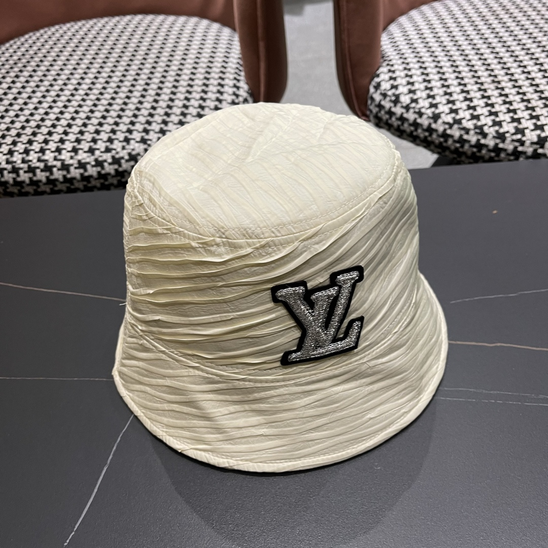  lv路易威登渔夫帽百搭盆帽显脸小防晒遮阳帽水桶帽子

