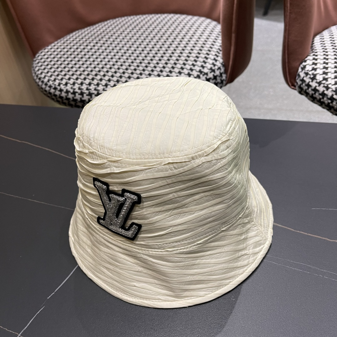  lv路易威登渔夫帽百搭盆帽显脸小防晒遮阳帽水桶帽子

