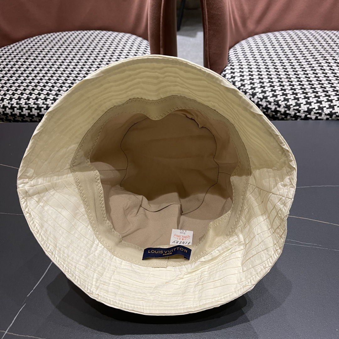  lv路易威登渔夫帽百搭盆帽显脸小防晒遮阳帽水桶帽子

