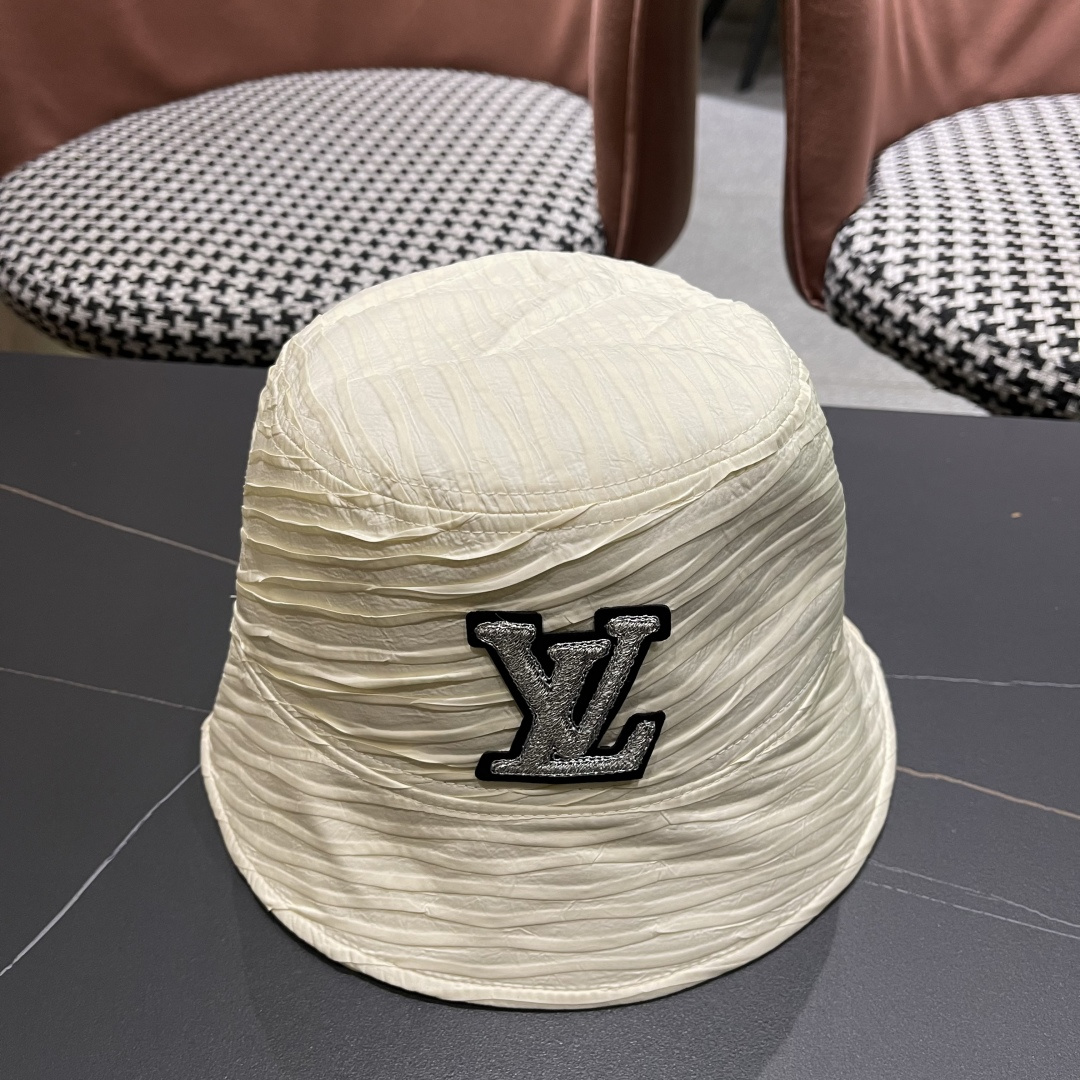  lv路易威登渔夫帽百搭盆帽显脸小防晒遮阳帽水桶帽子

