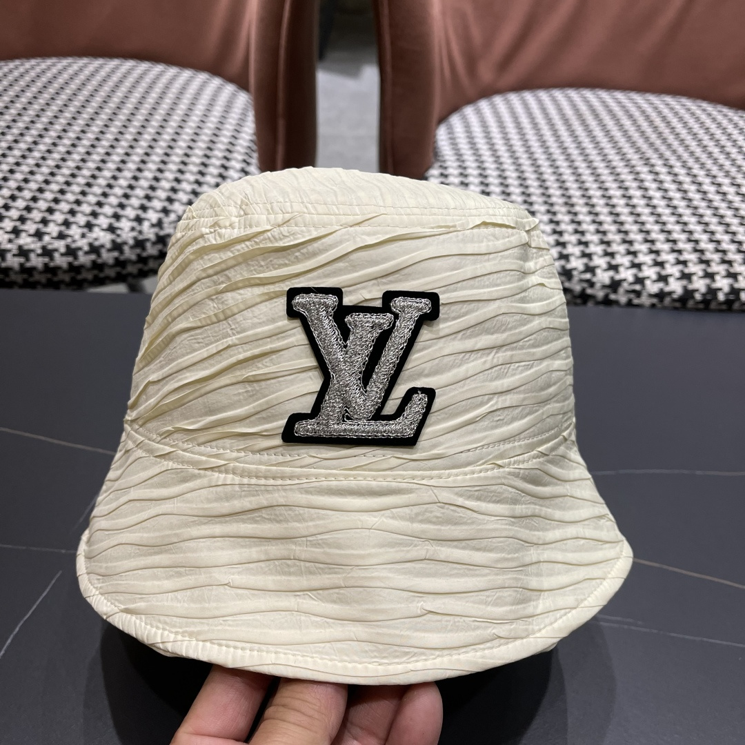  lv路易威登渔夫帽百搭盆帽显脸小防晒遮阳帽水桶帽子

