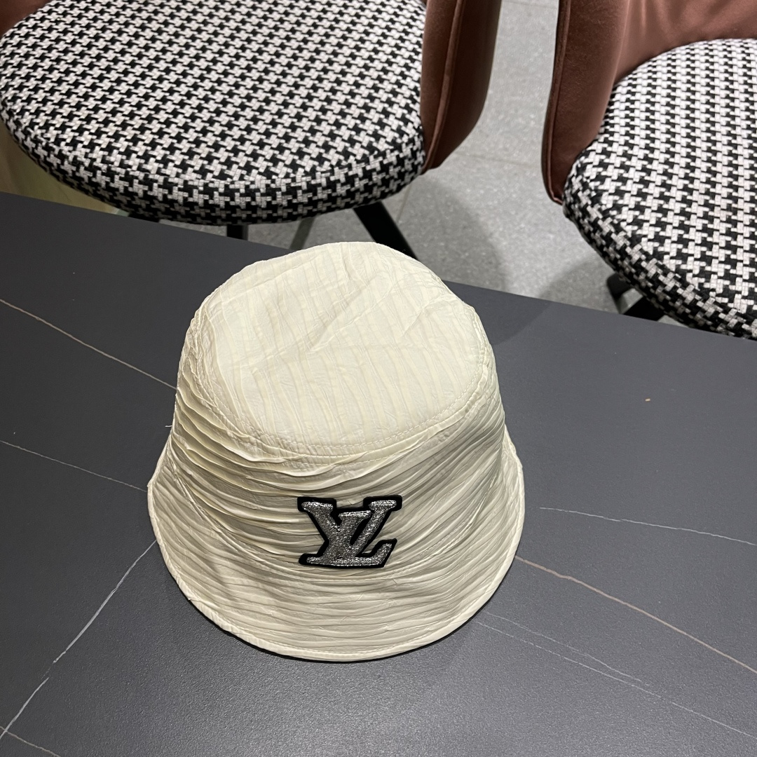  lv路易威登渔夫帽百搭盆帽显脸小防晒遮阳帽水桶帽子

