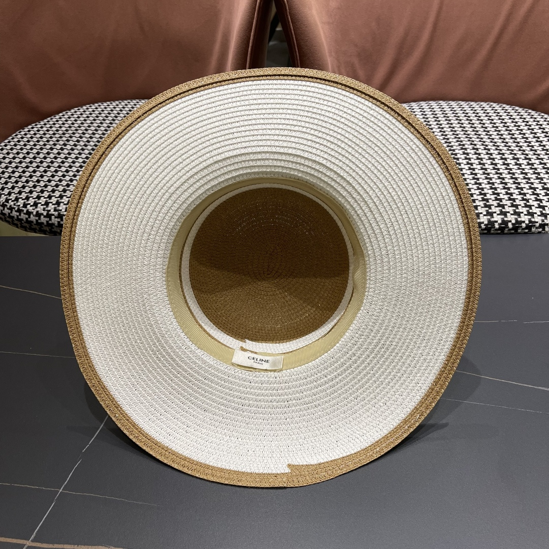 【CELINE赛琳】2025新款大沿草编草帽，出街必备超好搭配，赶紧入手！