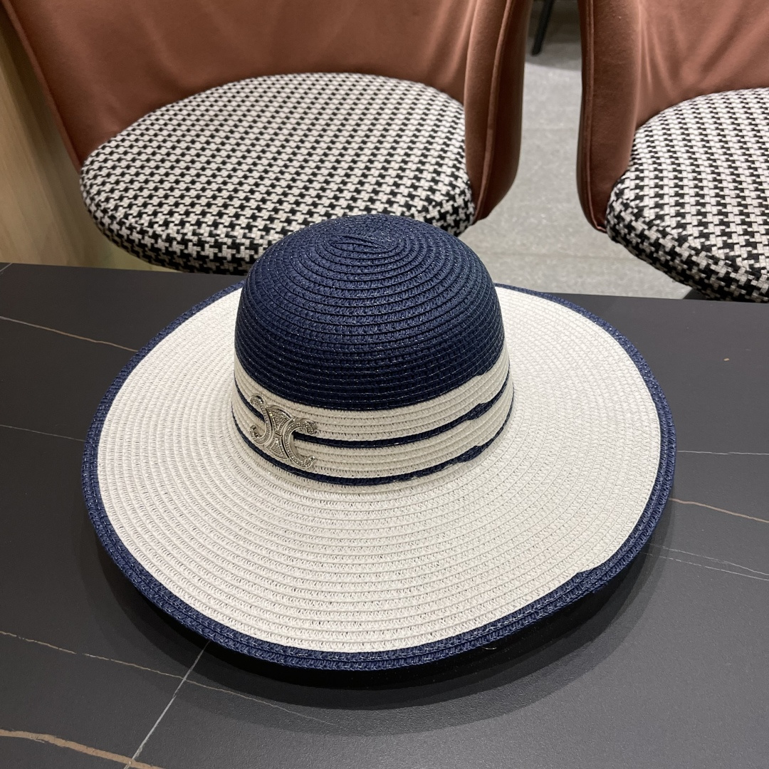 【CELINE赛琳】2025新款大沿草编草帽，出街必备超好搭配，赶紧入手！