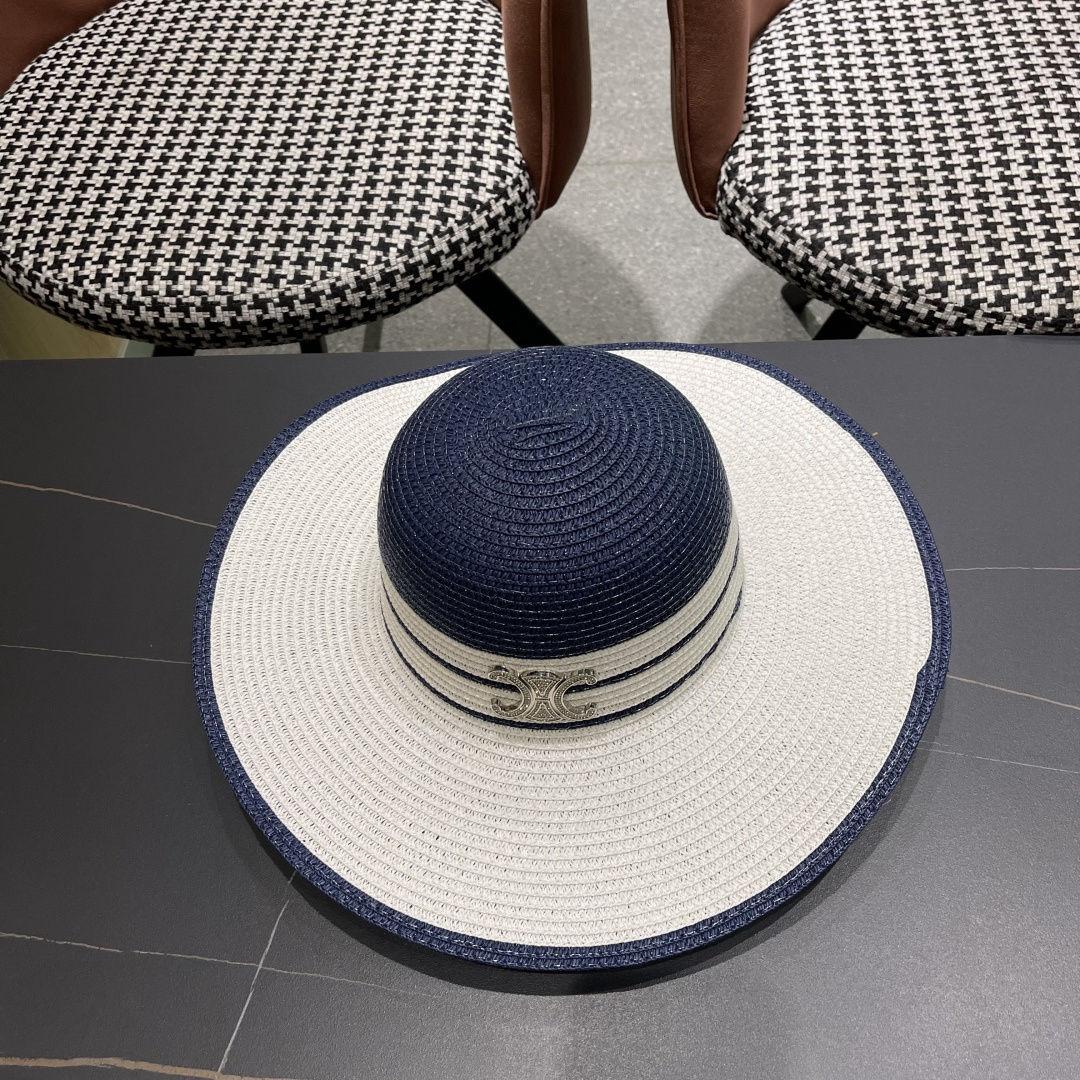 【CELINE赛琳】2025新款大沿草编草帽，出街必备超好搭配，赶紧入手！