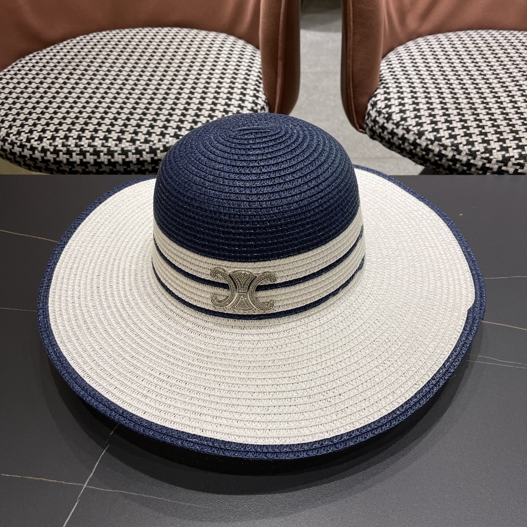 【CELINE赛琳】2025新款大沿草编草帽，出街必备超好搭配，赶紧入手！