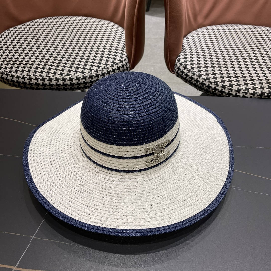 【CELINE赛琳】2025新款大沿草编草帽，出街必备超好搭配，赶紧入手！