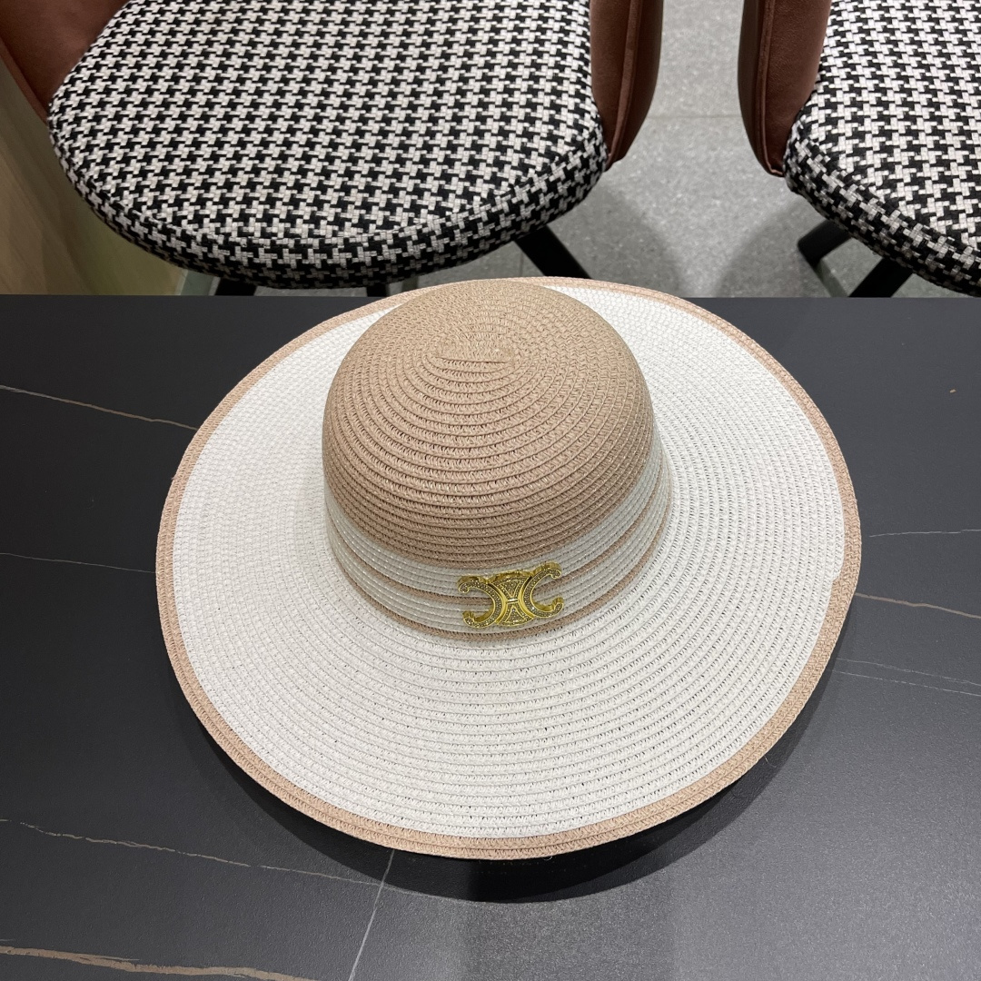 【CELINE赛琳】2025新款大沿草编草帽，出街必备超好搭配，赶紧入手！