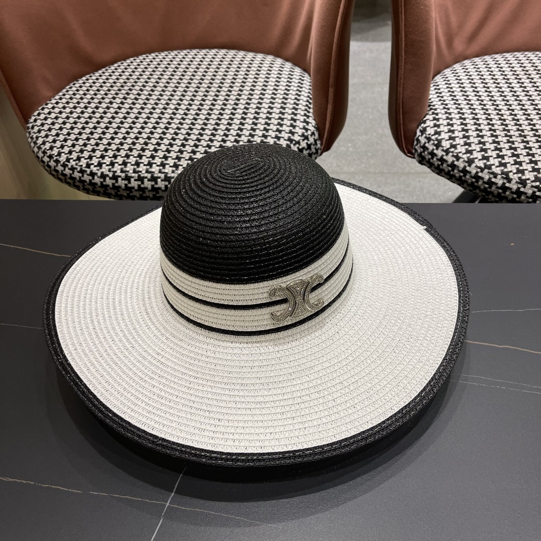 【CELINE赛琳】2025新款大沿草编草帽，出街必备超好搭配，赶紧入手！