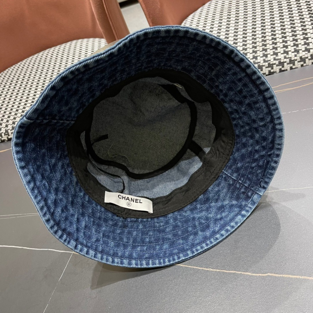  Chanel香奈儿 2024牛仔帽女春夏四季款渔夫帽子户外登山防晒露营徒步卷边辣妹盆帽
