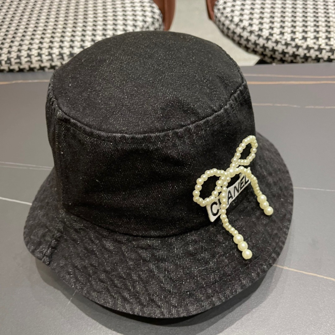  Chanel香奈儿 2024牛仔帽女春夏四季款渔夫帽子户外登山防晒露营徒步卷边辣妹盆帽