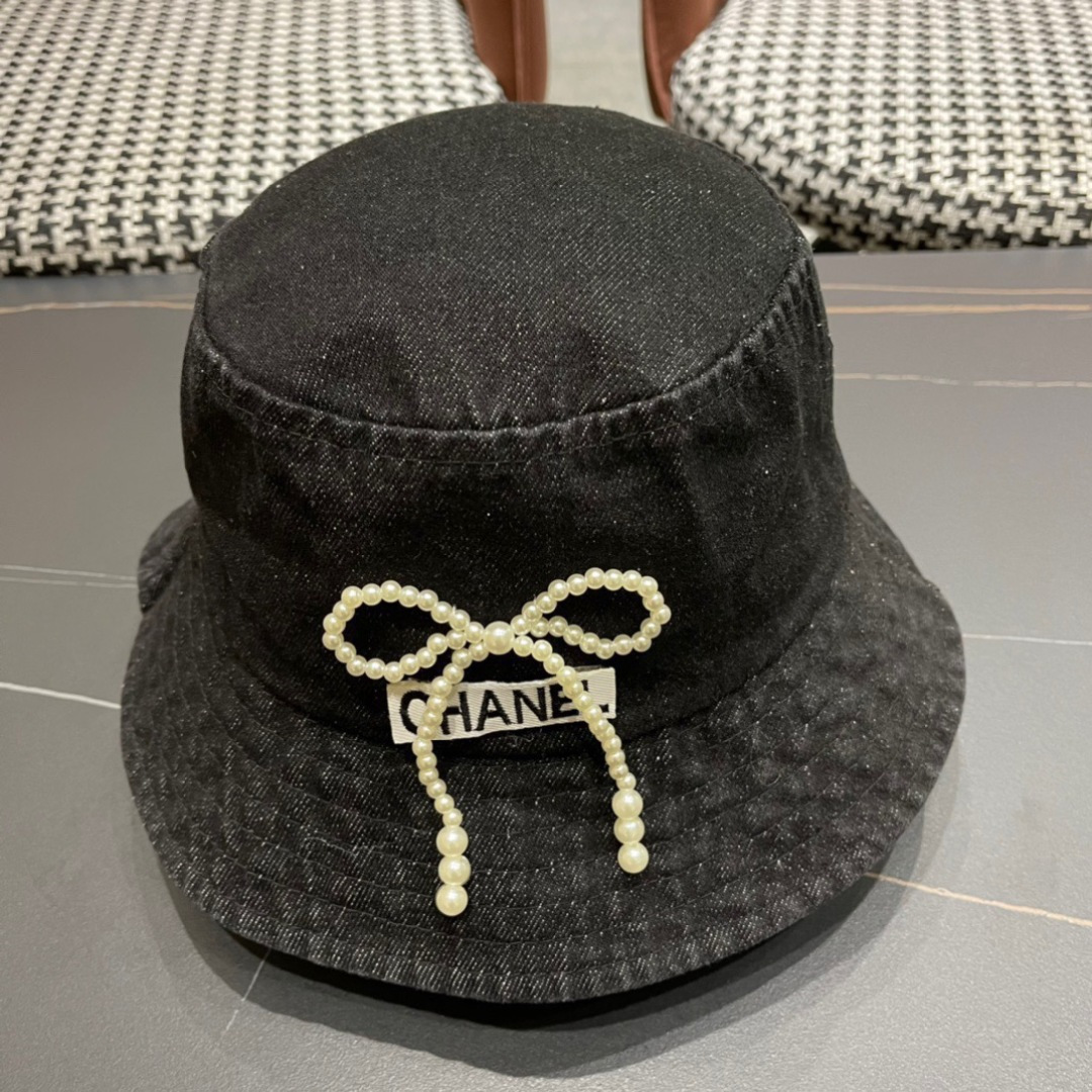  Chanel香奈儿 2024牛仔帽女春夏四季款渔夫帽子户外登山防晒露营徒步卷边辣妹盆帽