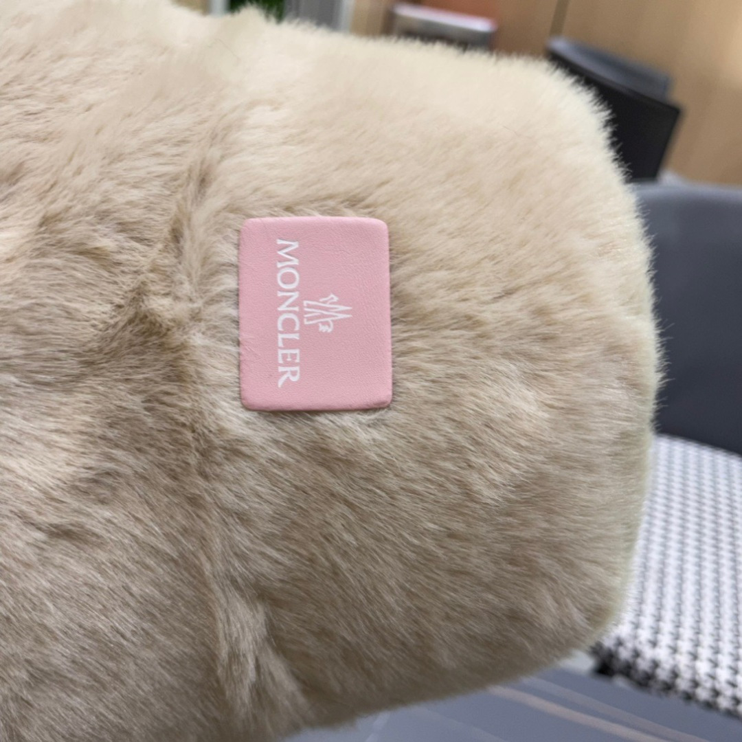 蒙口moncler2024新款毛绒绒毛线渔夫帽保暖百搭街头盆帽