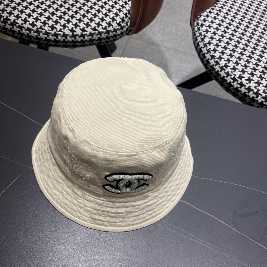  Chanel香奈儿 牛仔帽春夏四季款做旧渔夫帽子户外登山防晒露营徒步盆帽