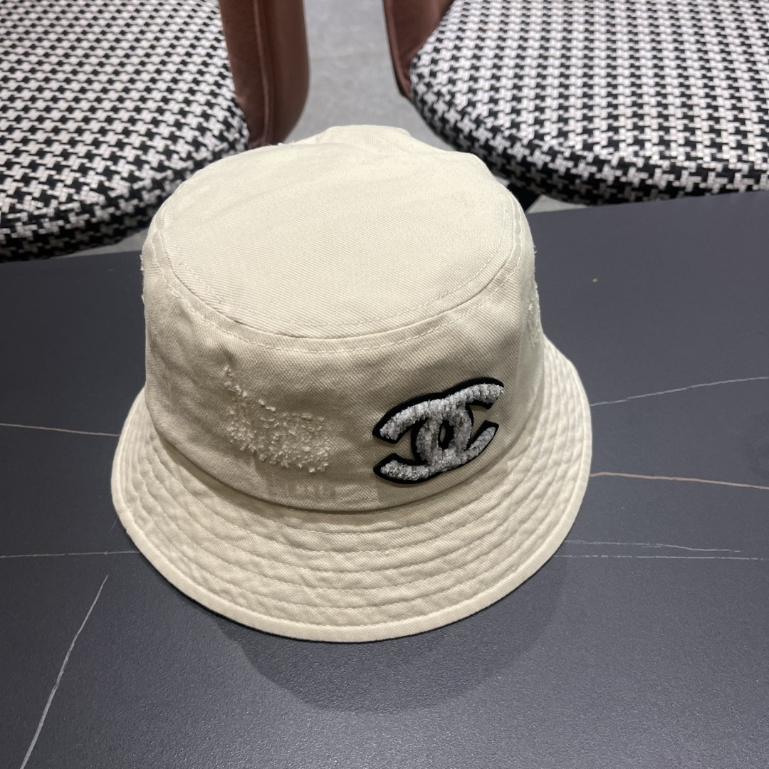  Chanel香奈儿 牛仔帽春夏四季款做旧渔夫帽子户外登山防晒露营徒步盆帽