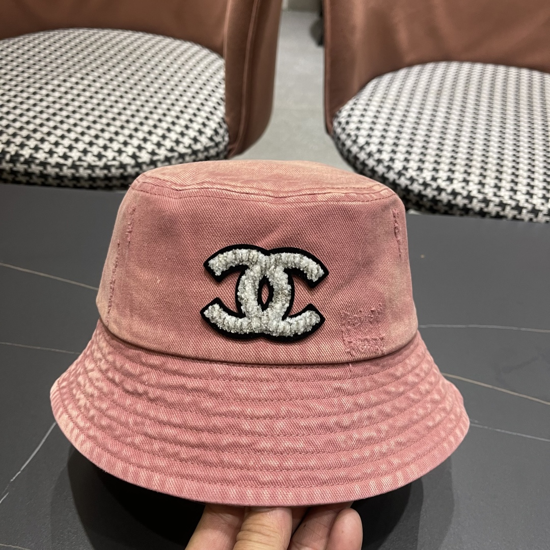  Chanel香奈儿 牛仔帽春夏四季款做旧渔夫帽子户外登山防晒露营徒步盆帽